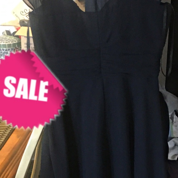 Evening Gown Navy Midi Sequins beads in front Dusk Collection by Sheila … - Picture 15 of 16